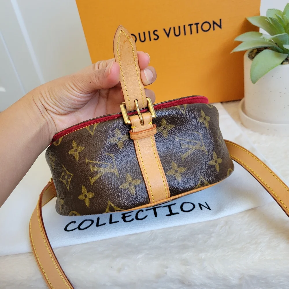 VERY CUTE ❤️Authentic LOUIS VUITTON Tambourine Shoulder/Crossbody Bag Monogram